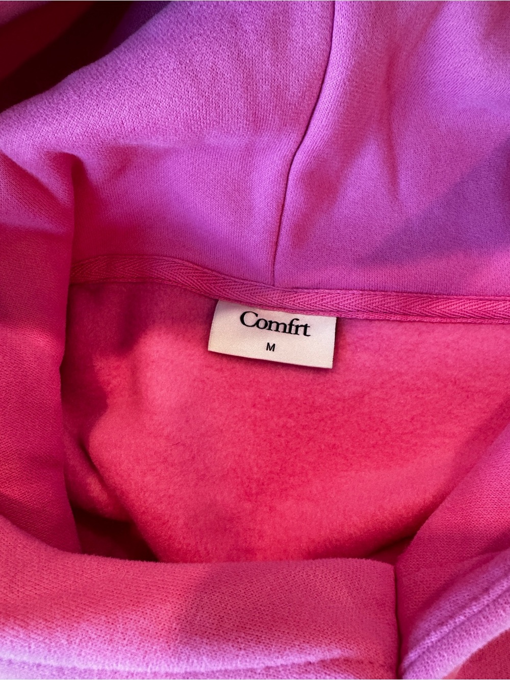 NWOT COMFRT Minimalist Hoodie -
Mega in Hot Pink Size Medium - Picture 6 of 7